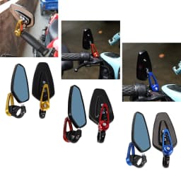 1 Pair 7/8" 22mm Motorcycle Aluminum Bar End Side Rearview Mirror Universal Motorbike Bike Handlebar Rear View Mirrors For Honda