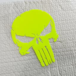 Skull Motorcycle Stickers War Damaged Cracked Waterproof Reflective Decals for Tank