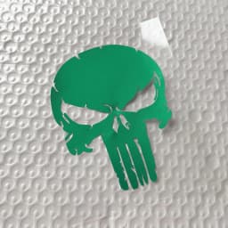 Skull Motorcycle Stickers War Damaged Cracked Waterproof Reflective Decals for Tank