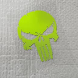 Skull Motorcycle Stickers War Damaged Cracked Waterproof Reflective Decals for Tank