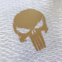 Skull Motorcycle Stickers War Damaged Cracked Waterproof Reflective Decals for Tank