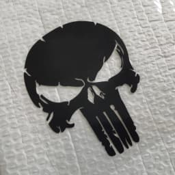 Skull Motorcycle Stickers War Damaged Cracked Waterproof Reflective Decals for Tank