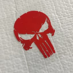 Skull Motorcycle Stickers War Damaged Cracked Waterproof Reflective Decals for Tank