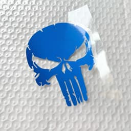 Skull Motorcycle Stickers War Damaged Cracked Waterproof Reflective Decals for Tank