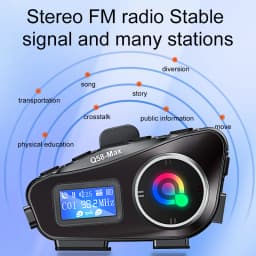 Q58 Max Motorcycle Helmet Bluetooth Intercom Supports Multi-Scene Mixed Music Sharing Intercom Distance 500 Meters