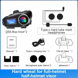 Q58 Max Motorcycle Helmet Bluetooth Intercom Supports Multi-Scene Mixed Music Sharing Intercom Distance 500 Meters