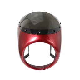 Motorcycle Red/White Front Headlight Fairing Windshield For Cafe Racer Honda Universal 7inch/16.5~18cm Retro Headlamp Windscreen