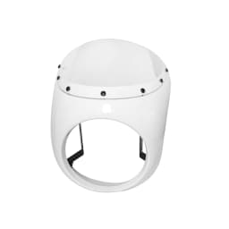 Motorcycle Red/White Front Headlight Fairing Windshield For Cafe Racer Honda Universal 7inch/16.5~18cm Retro Headlamp Windscreen