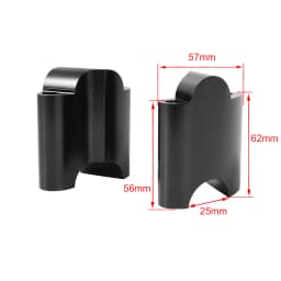 2" Rise CNC Aluminum 1" Handlebar Riser 50mm Handlebar Mount Extension Block for Harley Sportster XL1200 XL48 48 2010-UP