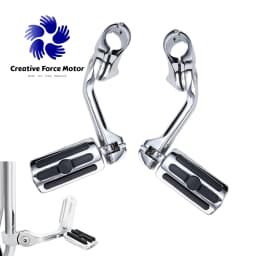 Motorcycle 1 1/4" Highway Footrest Engine Guard Mount Footpegs For Harley Road King Sportster 1200 Iron 883 Electra Street Glide