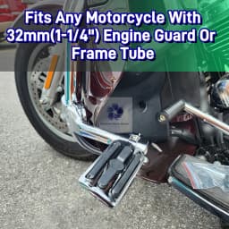 Motorcycle 1 1/4" Highway Footrest Engine Guard Mount Footpegs For Harley Road King Sportster 1200 Iron 883 Electra Street Glide