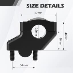 22mm 7/8" Brand-New Black Handle Bar Mount Risers Offset Extend Raised For Honda NC750X Bajaj Dominar 400