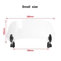 Motorcycle Universal Windshield Extension Adjustable Spoiler Clamp-On Windscreen Deflector For BMW Kawasaki Yamaha Honda Suzuki