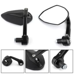 Artudarech 7/8" 22mm Motorcycle Handle Bar End Mirrors Aluminum Sportbike Street Fighter for Honda CBR650R for Yamaha for Suzuki