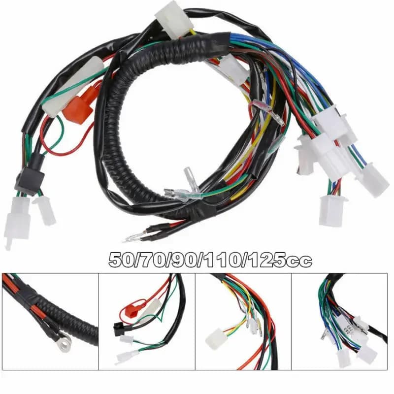 For Most Chinese ATV UTV Quad 4 Wheeler 50cc 70cc 90cc 110cc 125cc Universal Motorcycle Electric Wiring Harness Accessories NEW