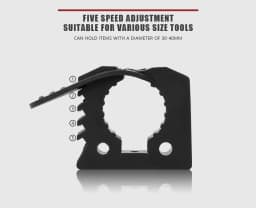 Rubber Clamp Shovel Holder Quick-Release Clamp Mount Bracket for Off-road Vehicles Hunting Truck Trailer 30-40mm Diameter