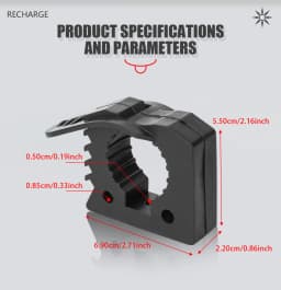 Rubber Clamp Shovel Holder Quick-Release Clamp Mount Bracket for Off-road Vehicles Hunting Truck Trailer 30-40mm Diameter