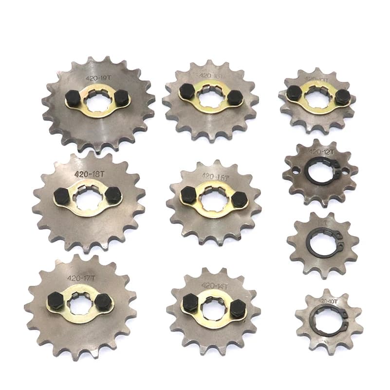 Front Engine 420 20mm 10t 11T 12t 13T 14T 15t 16t 17T 18t 19T Toothed Sprocket With Fixed Plate Lock