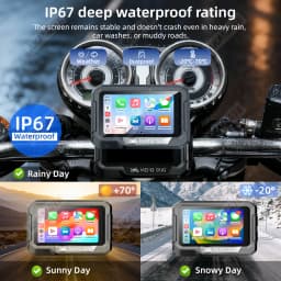 3.4Inch Motorcycle Navigation Monitor CarPlay Android Auto Bluetooth Waterproof Portable HD Digital Display Motor CPS Screen