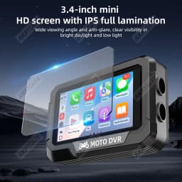 3.4Inch Motorcycle Navigation Monitor CarPlay Android Auto Bluetooth Waterproof Portable HD Digital Display Motor CPS Screen