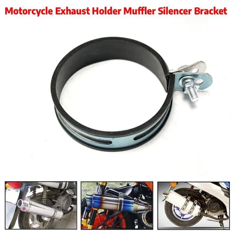 Motorcycle Exhaust Muffler Clamp Exhaust Pip Supporting Bracket Fixed Ring Hanger Band Fixture 60/88mm Support Bracket