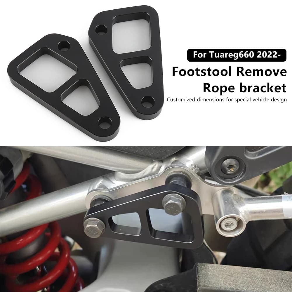 Motorcycle Passenger Footstool Replacement Kit CNC Aluminum Side Tie Down Brackets For Aprilia Tuareg 660 Tuareg660 2022-2025