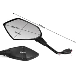 Universial 8mm 10mm Electromobile Back Side Convex Motorcycle Mirror Handle Bar End Side Rearview Mirrors for Scooter E-Bike