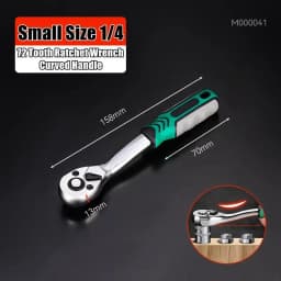 24/72 Tooth Quick Ratchet Wrench 1/2 1/4 3/8 3 Size Flying Wrenches Two-way Socket Wrench Repair Tools for Vehicle Bicycle