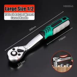 24/72 Tooth Quick Ratchet Wrench 1/2 1/4 3/8 3 Size Flying Wrenches Two-way Socket Wrench Repair Tools for Vehicle Bicycle