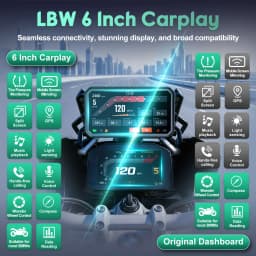 6 Inch Wireless CarPlay Moto Android Auto Portable Digital Motorcycle Dashboard GPS Navigation For BMW R1200GS R1250GS S1000XR