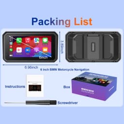6 Inch Wireless CarPlay Moto Android Auto Portable Digital Motorcycle Dashboard GPS Navigation For BMW R1200GS R1250GS S1000XR