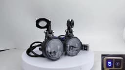 Pair 100W Motorcycle Headlight Fog Lights Led Auxiliary Driving Light Spotlight Headlamp Dual Color flasher farol Moto Fog Lamp.