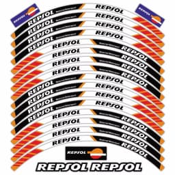 Reflective Motorcycle Wheel Stickers Racing Rim Strips Decals 17" Hub Accessories For Repsol CBR