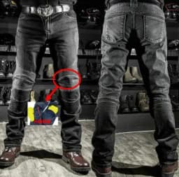 Komine - Men's Motorcycle Jeans, Men's Motorcycle Jeans, Protective Equipment, Knee Guards YJF
