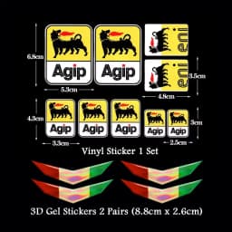 Motorcycle Stickers AGIP Eni Oil Lubricants Laminated Aprilia Graphics Reflective Decal for KTM YAMAHA Kawasaki Suzuki Honda BMW