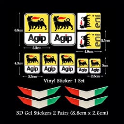 Motorcycle Stickers AGIP Eni Oil Lubricants Laminated Aprilia Graphics Reflective Decal for KTM YAMAHA Kawasaki Suzuki Honda BMW