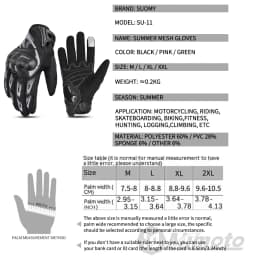Suomy Motorcycle Gloves Summer Mesh Breathable Moto Gloves Men Women Touch Screen Motocross Gloves Touch Screen Cycling Gloves