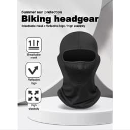 Summer Cycling Ice Silk Head Cover with Sweat Absorption and Moisture Wicking, Glasses Holes, Full Coverage, Windproof, Outdoor