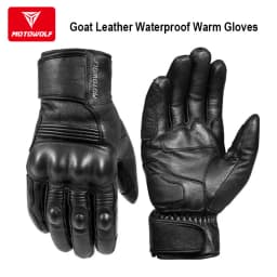 Real Leather Motorcycle Gloves Waterproof Windproof Winter Warm Summer Breathable Touch Operate Guantes Moto Fist Palm Protect