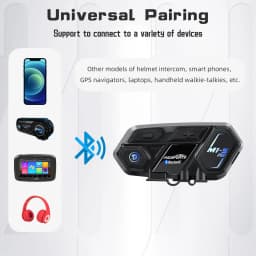 Fodsports M1-S Pro Motorcycle Intercom Helmet Bluetooth Headset Moto BT Interphone 8 Riders 2000M