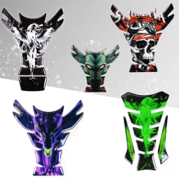 Motorcycle Universal Tankpad, Tank Pad, 3D Tank Pad Stickers, Oil Gas Protector, Tank Protector for SUZUKI YAMAHA Free Keychain