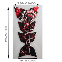 Motorcycle Universal Tankpad, Tank Pad, 3D Tank Pad Stickers, Oil Gas Protector, Tank Protector for SUZUKI YAMAHA Free Keychain