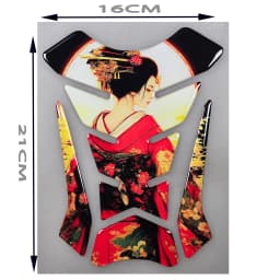Motorcycle Universal Tankpad, Tank Pad, 3D Tank Pad Stickers, Oil Gas Protector, Tank Protector for SUZUKI YAMAHA Free Keychain