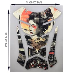 Motorcycle Universal Tankpad, Tank Pad, 3D Tank Pad Stickers, Oil Gas Protector, Tank Protector for SUZUKI YAMAHA Free Keychain