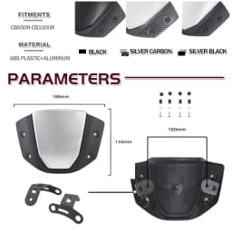 Sport Windshield For Honda CB1000R CB 1000 650 R Motorcycle Front Wind Deflector With Bracket Air Fairing For CB650R 650R 2020