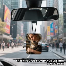 1pc/3pcsCustom Rectangular Style Photo Car Air Freshener, Family Car Rearview Mirror Pendant, Custom Company Logo, Commemorative
