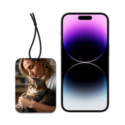 1pc/3pcsCustom Rectangular Style Photo Car Air Freshener, Family Car Rearview Mirror Pendant, Custom Company Logo, Commemorative