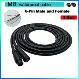 Waterproof Cable Julet Electric Cables 2/3/4/5/6/7Pin Connector for Ebike Light Throttle Ebrake Display Ebike Parts Extend