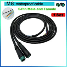 Waterproof Cable Julet Electric Cables 2/3/4/5/6/7Pin Connector for Ebike Light Throttle Ebrake Display Ebike Parts Extend