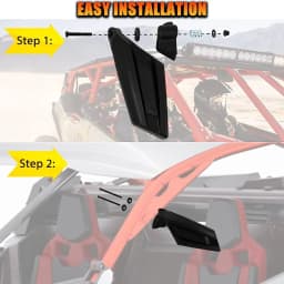 2Pcs UTV Side View Mirrors Rearview Mirror For Can Am Maverick X3 Max Turbo R 2017-2022